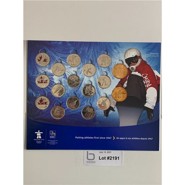 2010 Vancouver Olympics UNC Coin Set with 3 Red Coins