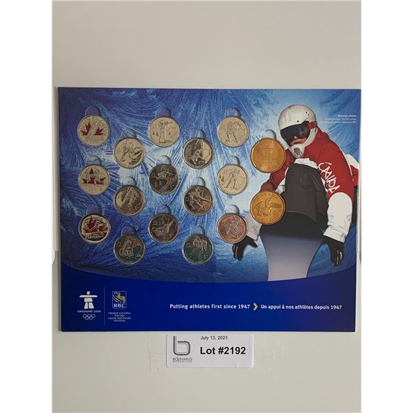 2010 Vancouver Olympics UNC Coin Set with 3 Red Coins