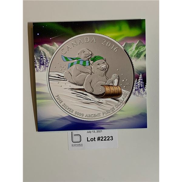 $25 Pure Silver Winter Fun 2016 Coin