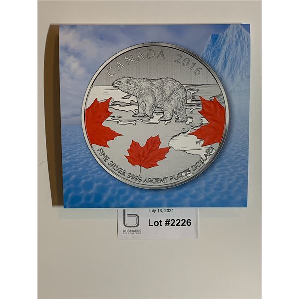 $25 Pure Silver Polar Bear 2016 Coin