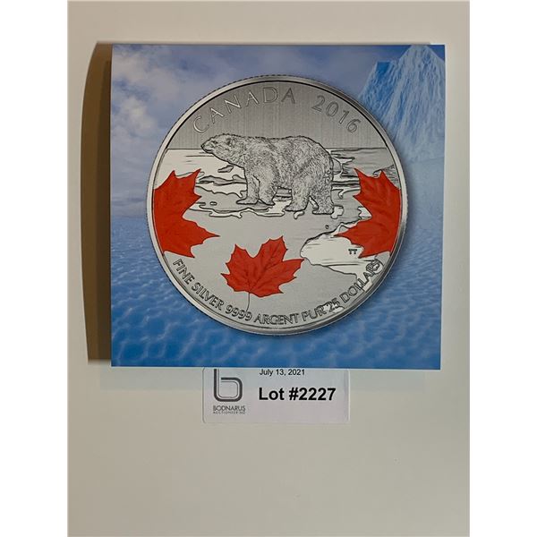 $25 Pure Silver Polar Bear 2016 Coin