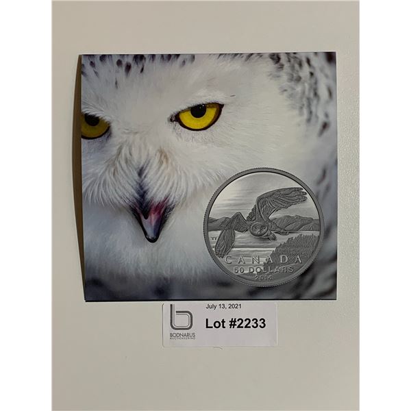 $50 Pure Silver Snowy Owl 2014 Coin