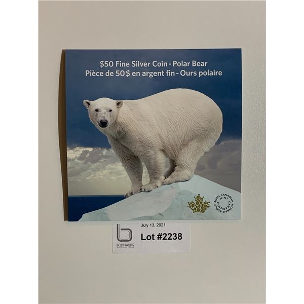 $50 Pure Silver Polar Bear 2014 Coin