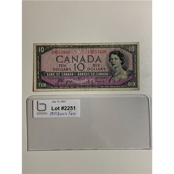 1954 Devil Face $10 note