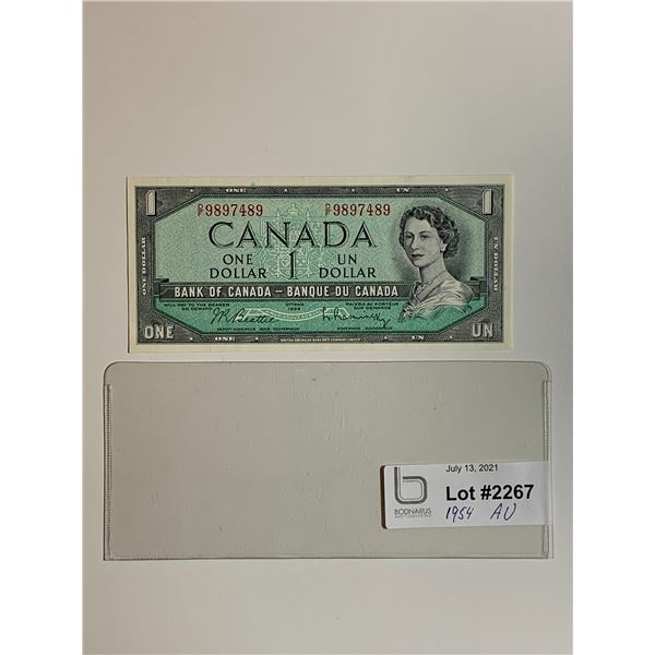 1954 $1 AUNC note