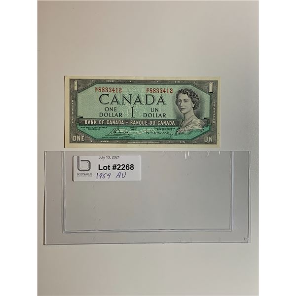 1954 $1 AUNC note