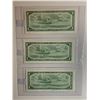 Image 2 : 1954 $1 Uncirculated 3 Consecutive notes