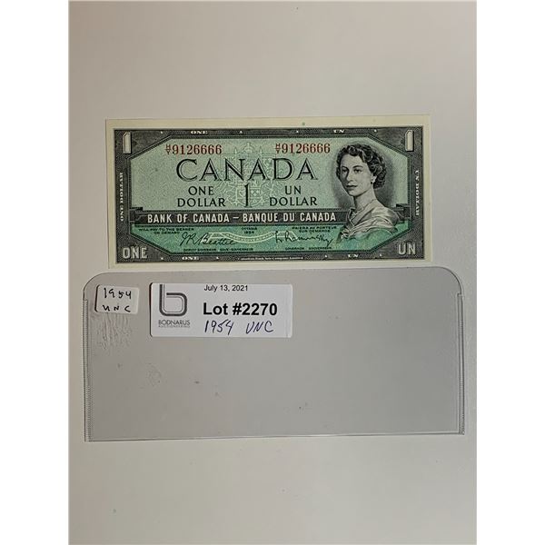 1954 $1 Uncirculated note
