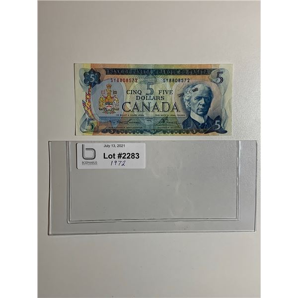 1972 $5 note