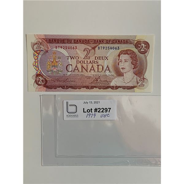 1974 $2 UNC note
