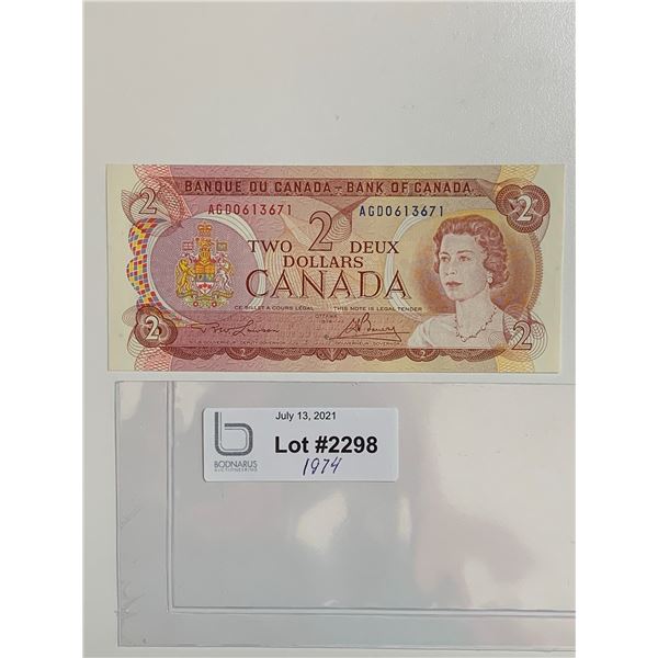 1974 $2 note