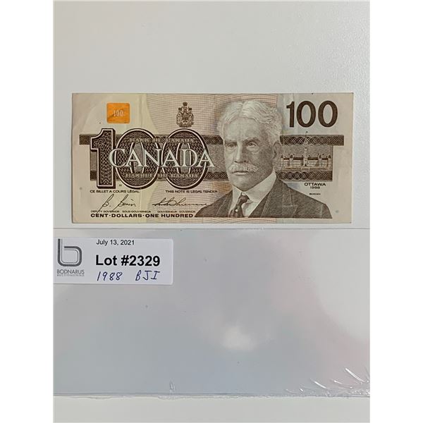 1988 $100 note BJI prefix