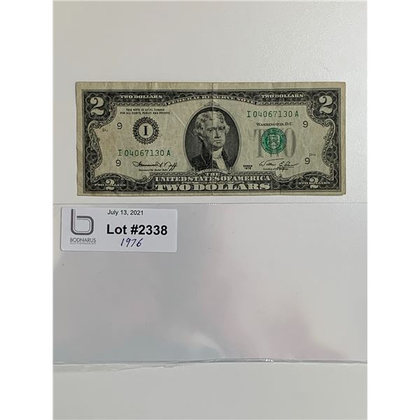 1976 $2 USA note