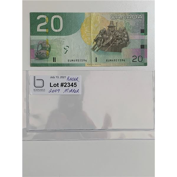 2004 $20 Mirror Radar note 4951594