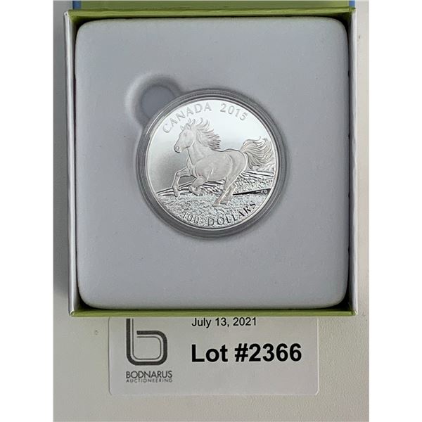 2015 $100 Pure Silver Horse coin