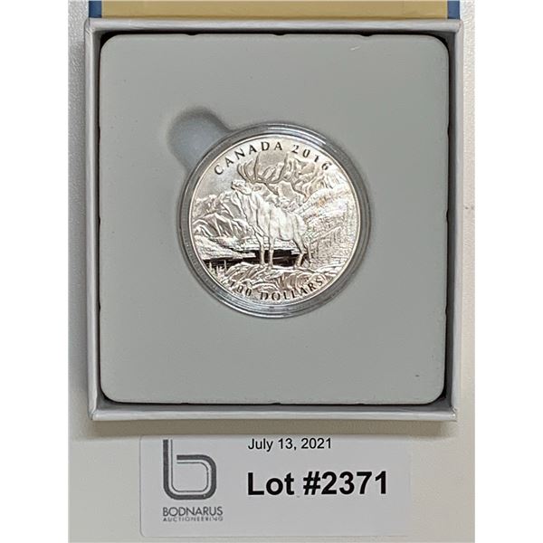 2016 $100 Pure Silver Elk coin