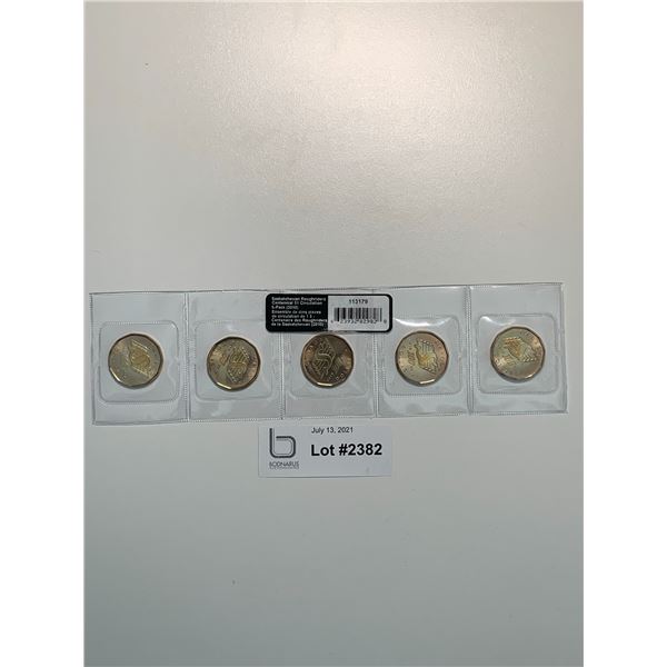 5 pack sealed Saskatchewan Roughrider loonies