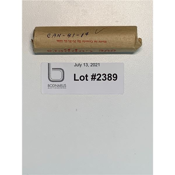 1941 full roll on Canadian Pennies one cent