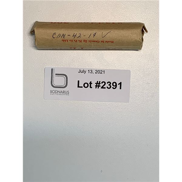 1942 full roll on Canadian Pennies one cent