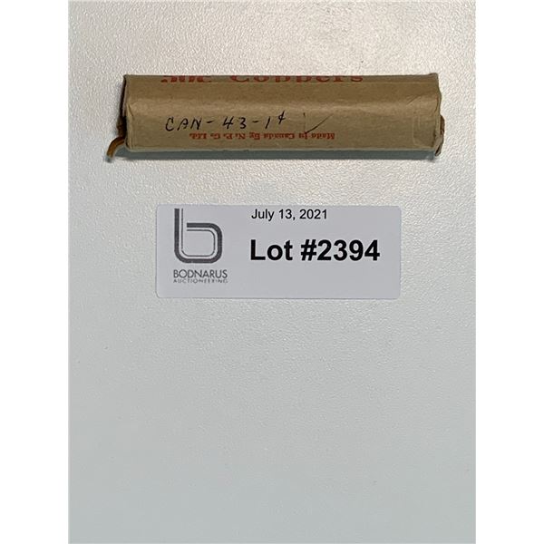 1943 full roll on Canadian Pennies one cent