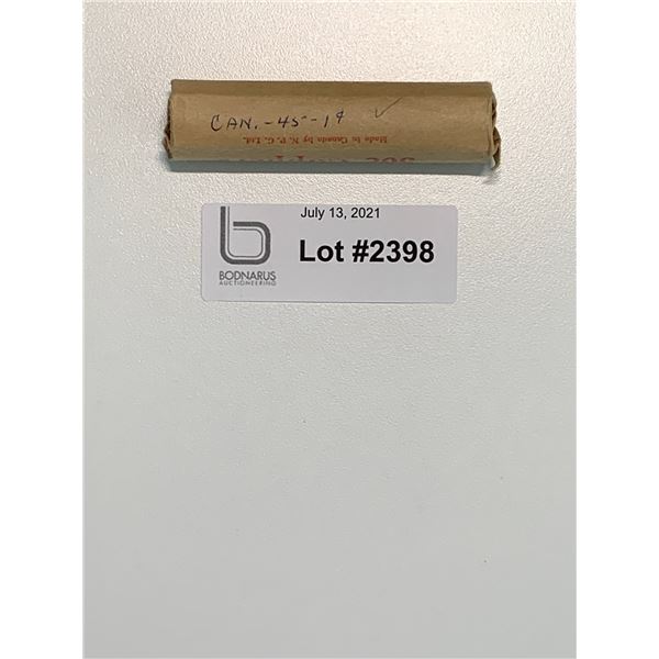 1945 full roll on Canadian Pennies one cent
