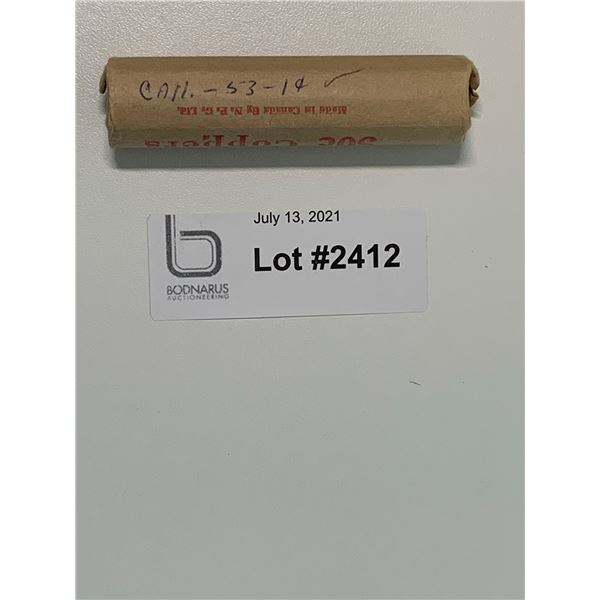 1953 full roll on Canadian Pennies one cent
