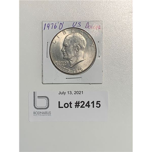 1976 D US Dollar coin