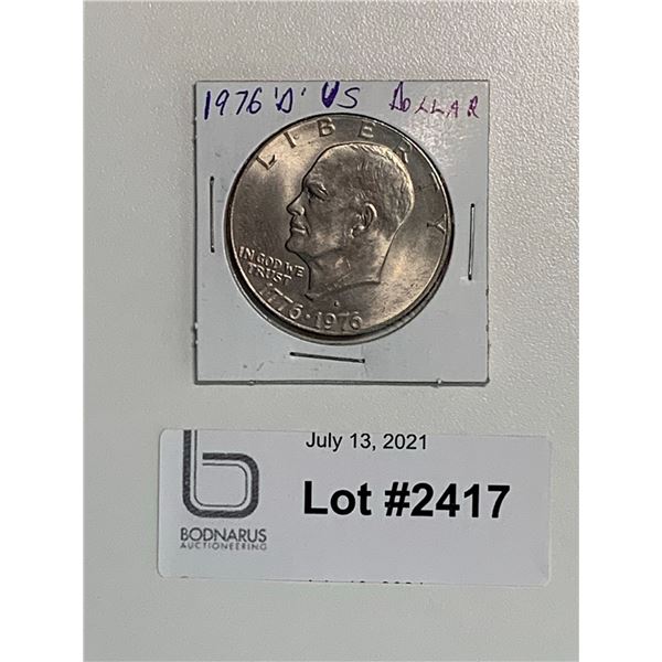 1976 D US Dollar coin