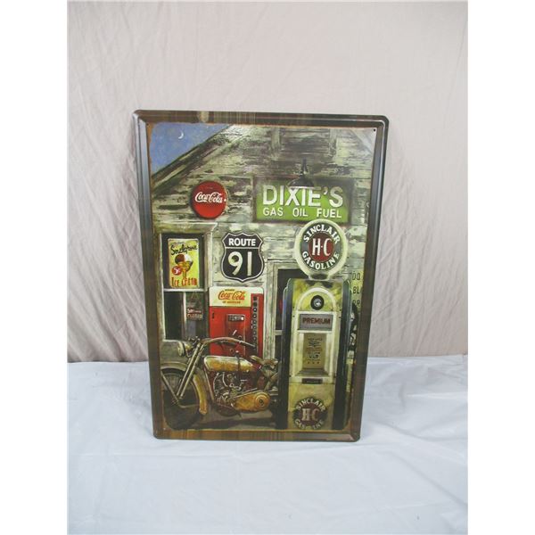 Harley Davidson/HC Gas Station Tin Sign - 23.5"x15.5"