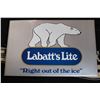 Image 3 : Labbatt's Lite "Right out of the Ice" Beer Sign -  35x23" Tin Sign