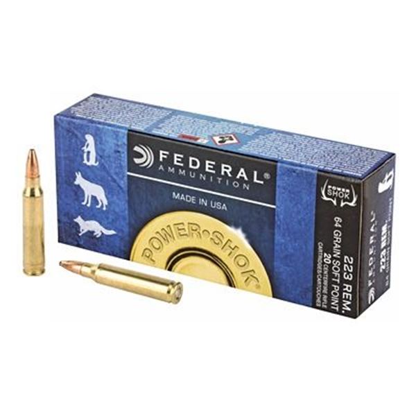 FED PWRSHK 223REM 64 GR SP - 40 RDS