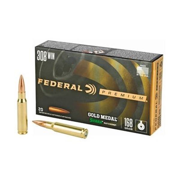 FED GOLD MDL 308WN 168GR BTHP - 20 RDS
