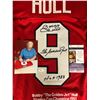 Image 2 : BOBBY HULL SIGNED CHICAGO BLACKHAWKS CAREER STAT JERSEY W/GOLDEN JET & HOF 1983 (JSA COA)