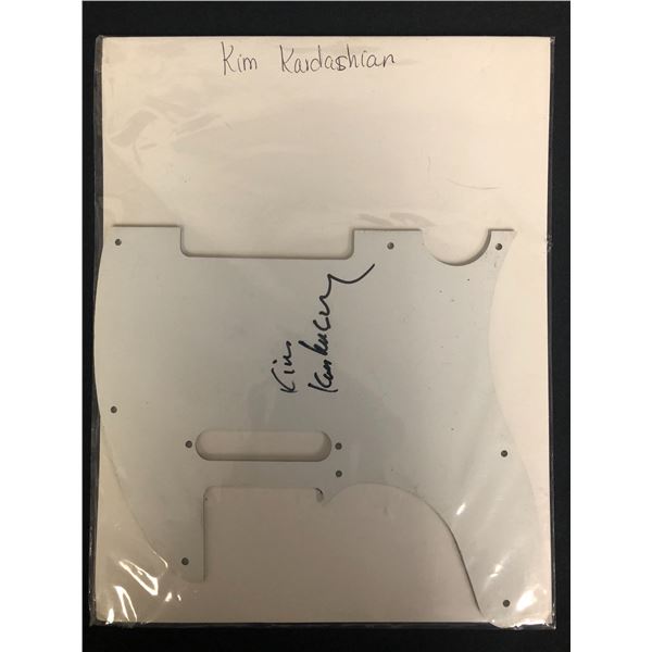 KIM KARDASHIAN SIGNED GUITAR PICKGUARD w/ COA