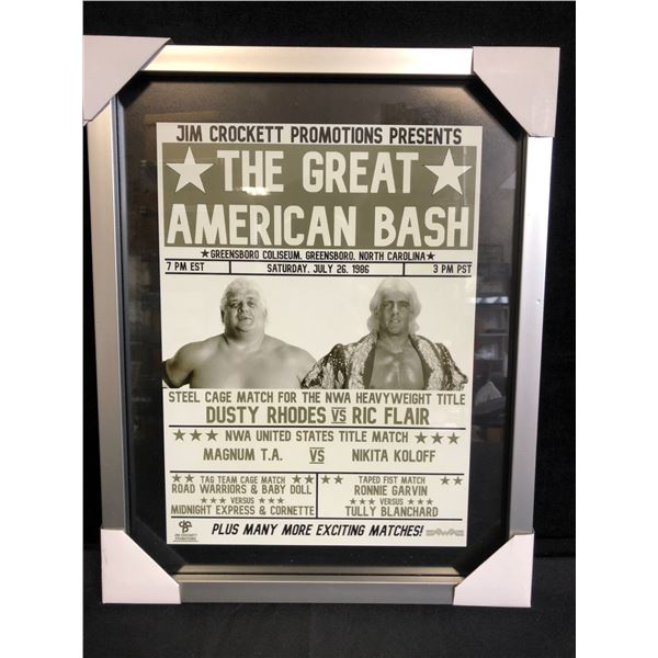 WWF THE GREAT AMERICAN BASH 12X15 CUSTOM FRAMED PHOTO