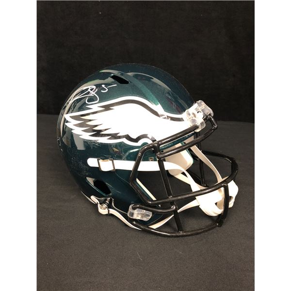 DONOVAN MCNABB SIGNED EAGLES FULL-SIZE REPLICA SPEED HELMET (BECKETT COA)