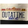 Image 1 : CHRISTOPHER LLOYD SIGNED "BACK TO THE FUTURE" CALIFORNIA LICENSE PLATE W/COA