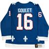 Image 1 : MICHEL GOULET SIGNED QUEBEC NORDIQUES FANATICS REPLICA JERSEY (FROZEN POND COA)