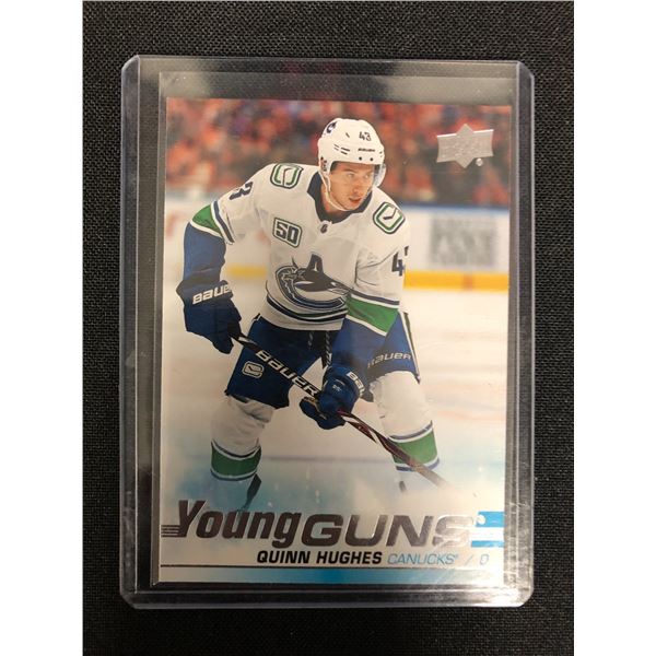 2019-20 UPPER DECK SERIES 1 #249 QUINN HUGHES YOUNG GUNS RC