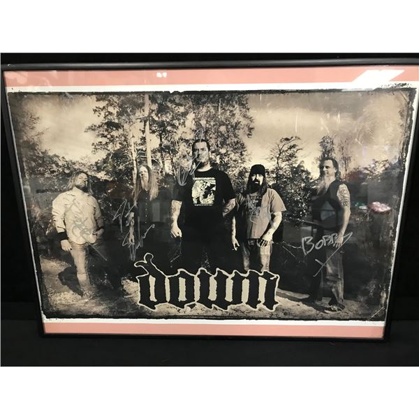 "DOWN" BAND SIGNED FRAMED PHOTO