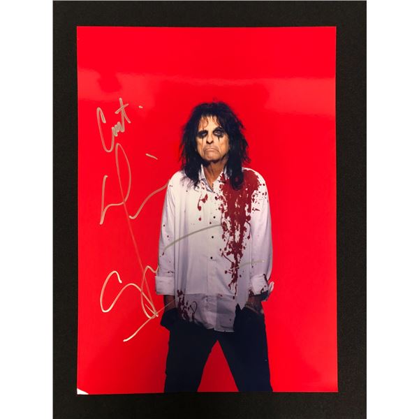 ALICE COOPER SIGNED 8X10 PHOTO (REAL AUTHENTIC COA)