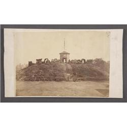 PHOTOGRAPH MEN POSED ON THE CITICO MOUND 1865.