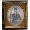 Image 3 : PAIR SIXTH PLATE TINTYPES ARMED FATHER & SON