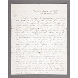 ROBERT E. LEE AUTOGRAPH LETTER SIGNED, 3-16-1863