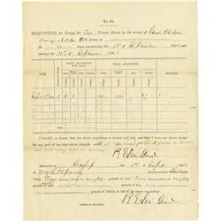 ROBERT E. LEE: PARTLY-PRINTED DOCUMENT SIGNED
