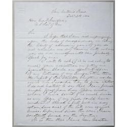 JAMES LONGSTREET AUTOGRAPH LETTER SIGNED