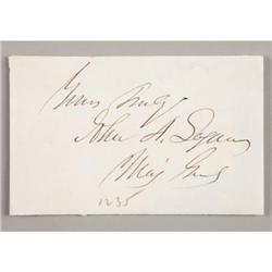 MAJOR GENERAL JOHN A. LOGAN SIGNATURE WITH RANK