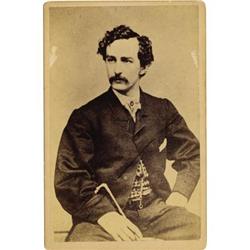 JOHN WILKES BOOTH CABINET CARD, 1863.