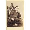 CDV OF JOHN WILKES BOOTH SEATED IN CHAIR 1865.