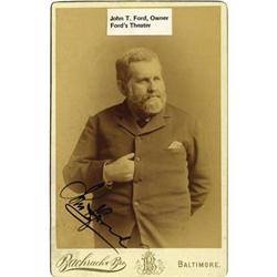 JOHN T. FORD SIGNED CABINET CARD, FORD’S THEATRE